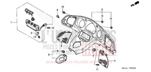 TABLEAU DES COMPTEURS (GL1800A1/A2/A3/A4/A5) GL1800A5 de 2005